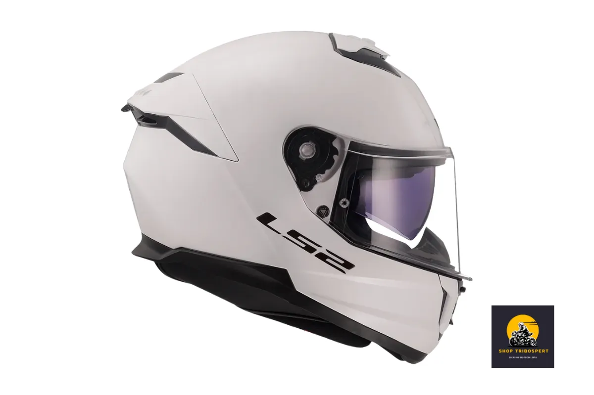 Capacete LS2 Stream II Monocolor Branco Fechado