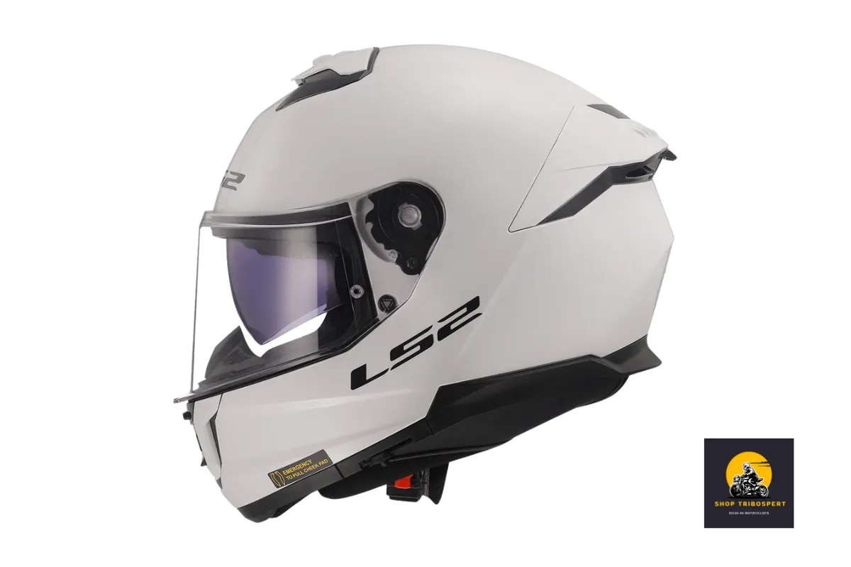 Capacete Ls2 FF808 Stream II Monocolor Branco Tamanho:60