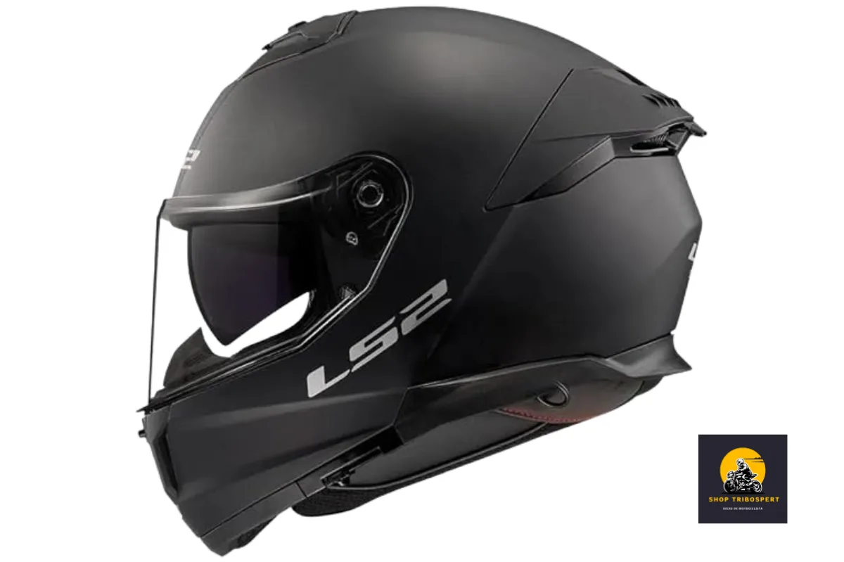 Capacete Ls2 FF808 Stream 2 Monocolor Preto Fosco Tamanho:58