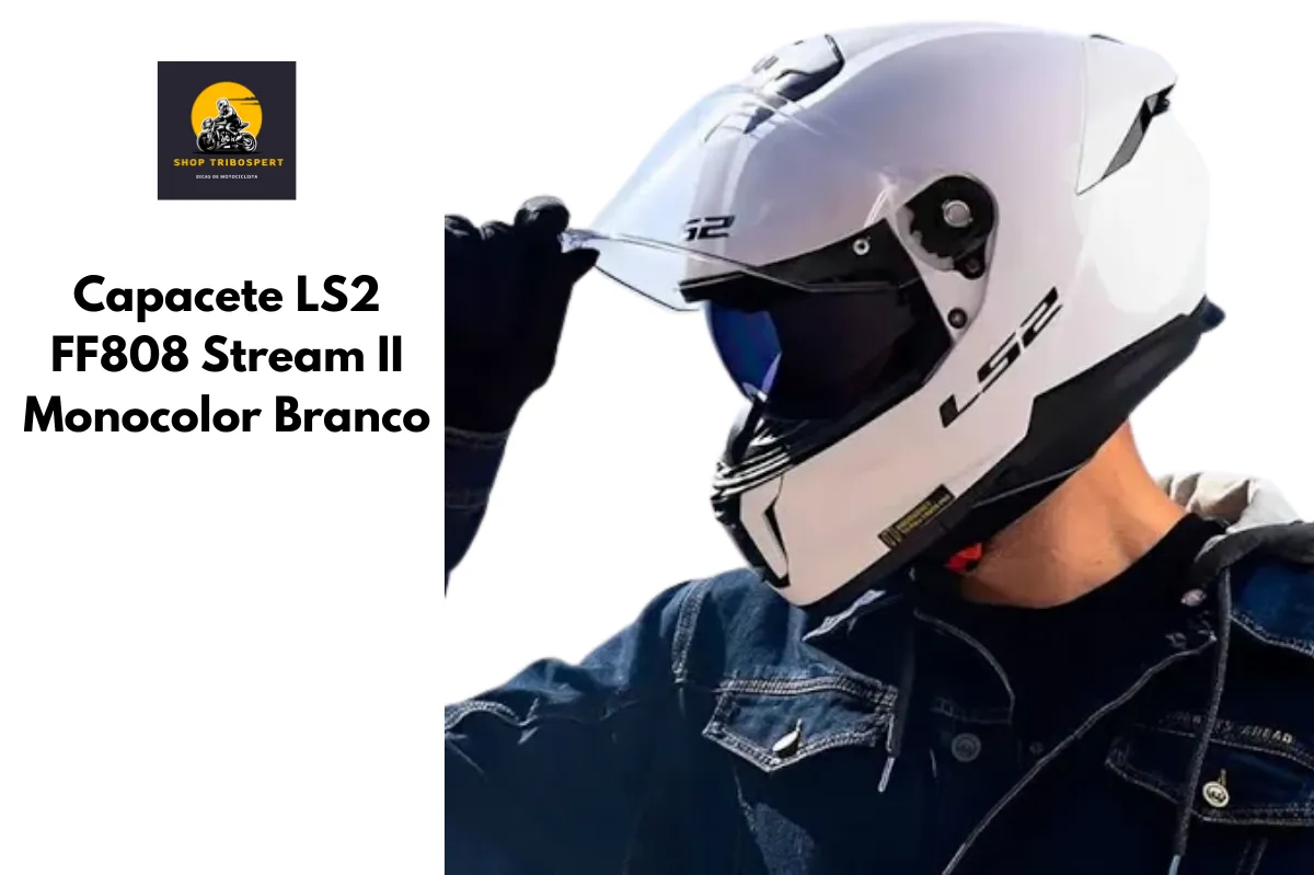 Capacete Ls2 FF808 Stream II Monocolor Branco(1)